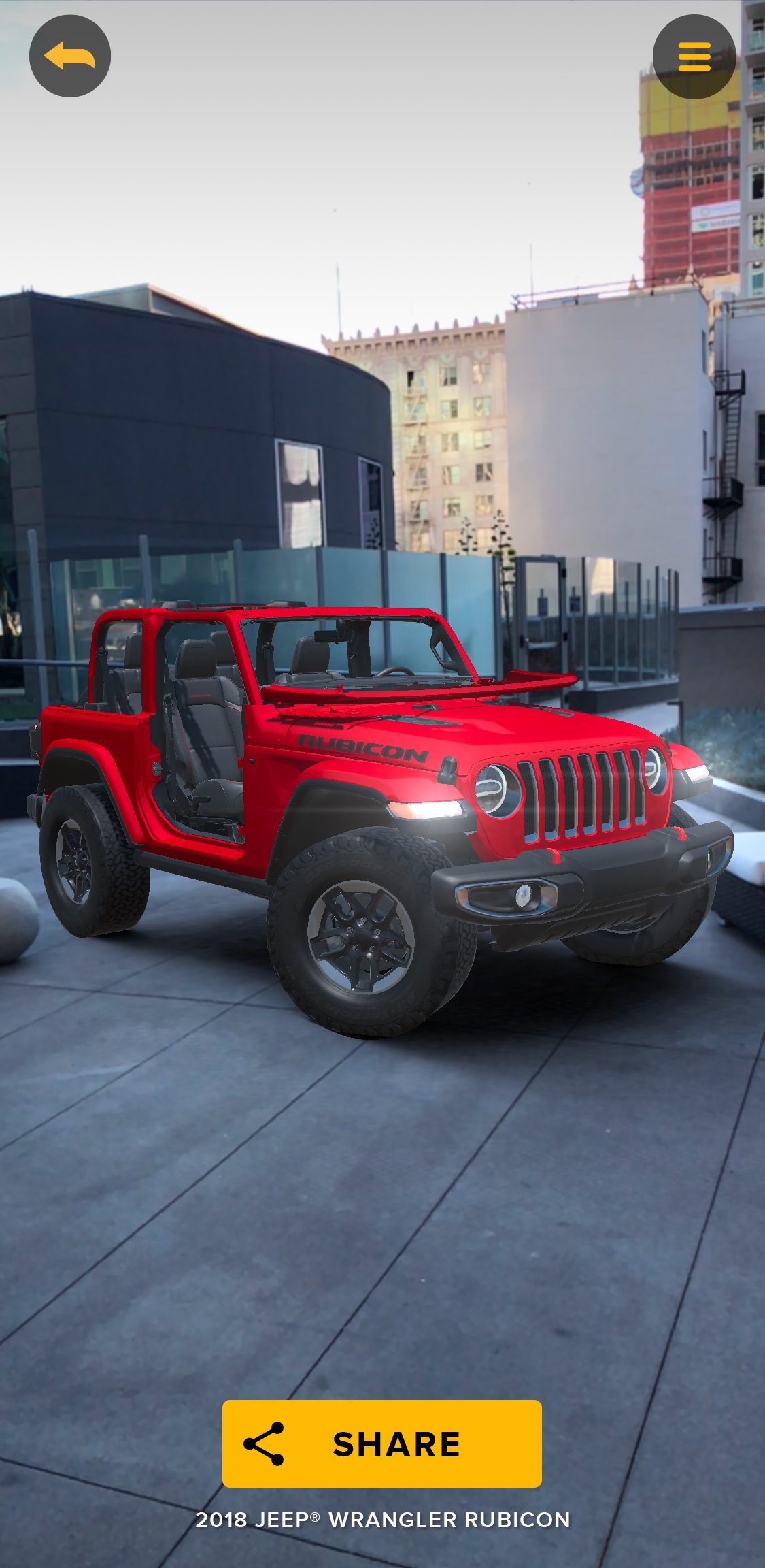 The Adventure Reality by Jeep® app allows users to visualize a Jeep Wrangler  in a variety of locations. | Stellantis Blog