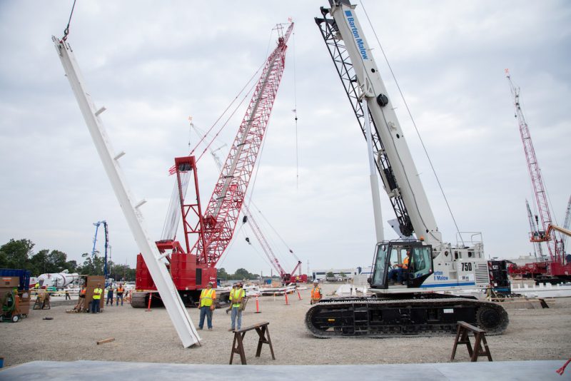 One up, 298 more to go: First steel column installed at FCA’s new ...